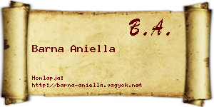 Barna Aniella névjegykártya