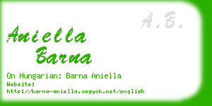 aniella barna business card
